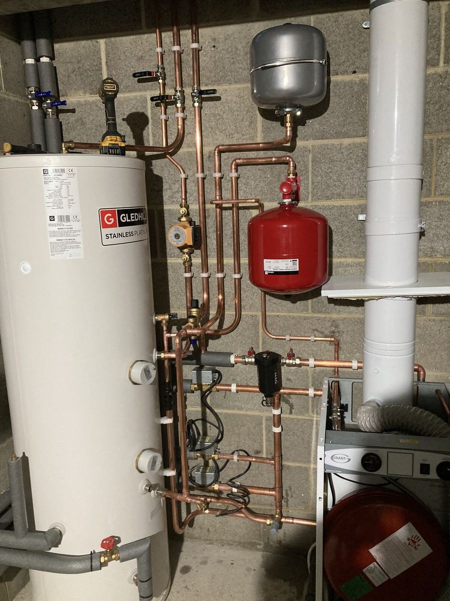 Gledhill Stainless Platinum cylinder & Grant boiler